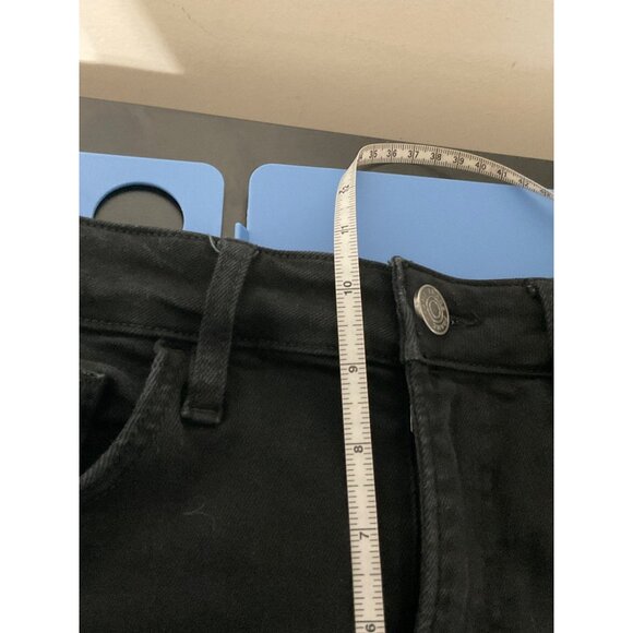 Frame Denim Le Crop Mini Boot Raw Hem Cropped Flare Jeans in Blackthorn 29 - Picture 9 of 12